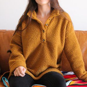 *Aerie Teddy 3/4 Zip Sweater
